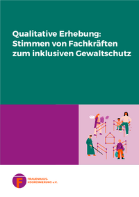 Titelseite Qualitative Erhebung: Stimmen von Fachkräften zum inklusiven Gewaltschutz