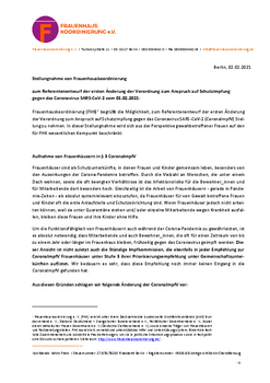 FHK-Stellungnahme zur &Auml;nderung der CoronaImpfV