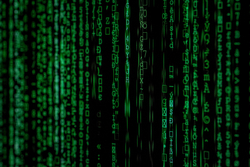 Programmiersprache in neongrün