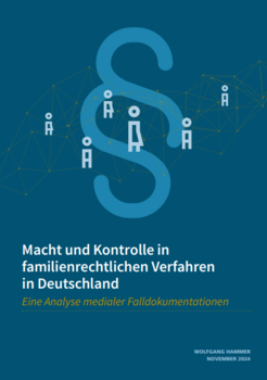 Blaues Titelbild einer Studie: Ein gro&szlig;es Paragraphen-Zeichen 