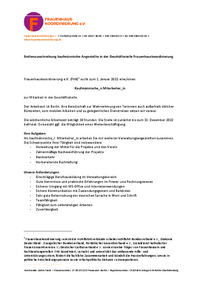 Stellenausschreibung Kaufmännische Angestellte FHK