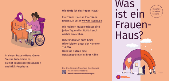 Flyer "Was ist ein Frauenhaus", Seite 1