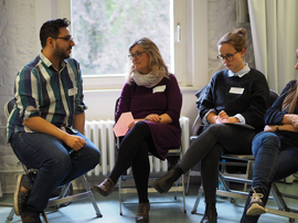 Workshop 3 - Mohammed Jouni (links) und Teilnehmende