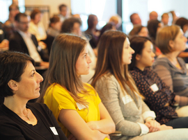 Dr. Sophia Berthuet, Anne Zunkel, Anastasiya Batuyeva, Linh Vu, Vertreterinnen der Modellstandorte 