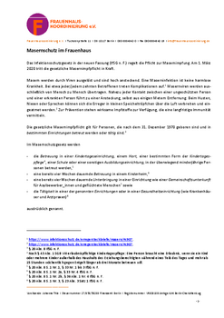 FHK-Rechtsinformation: Masernschutz im Frauenhaus