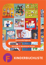 Abbildung zahlreicher Kinderbuch-Cover aus der FHK-Kinderbuchlisteliste