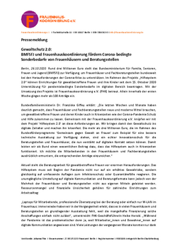 PM Unterstützung Technik Corona Frauenhäuser