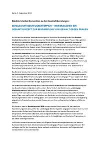 Pressemitteilung Bündnis Istanbul-Konvention