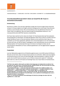 Positionspapier Gewaltschutz für geflüchtete Frauen